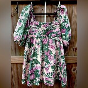 Abercrombie and Fitch Emerson Poplin Puff Sleeve Mini Dress NWOT XL